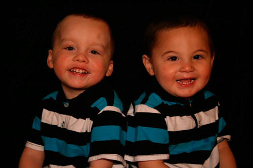 Twin Boys Laughing